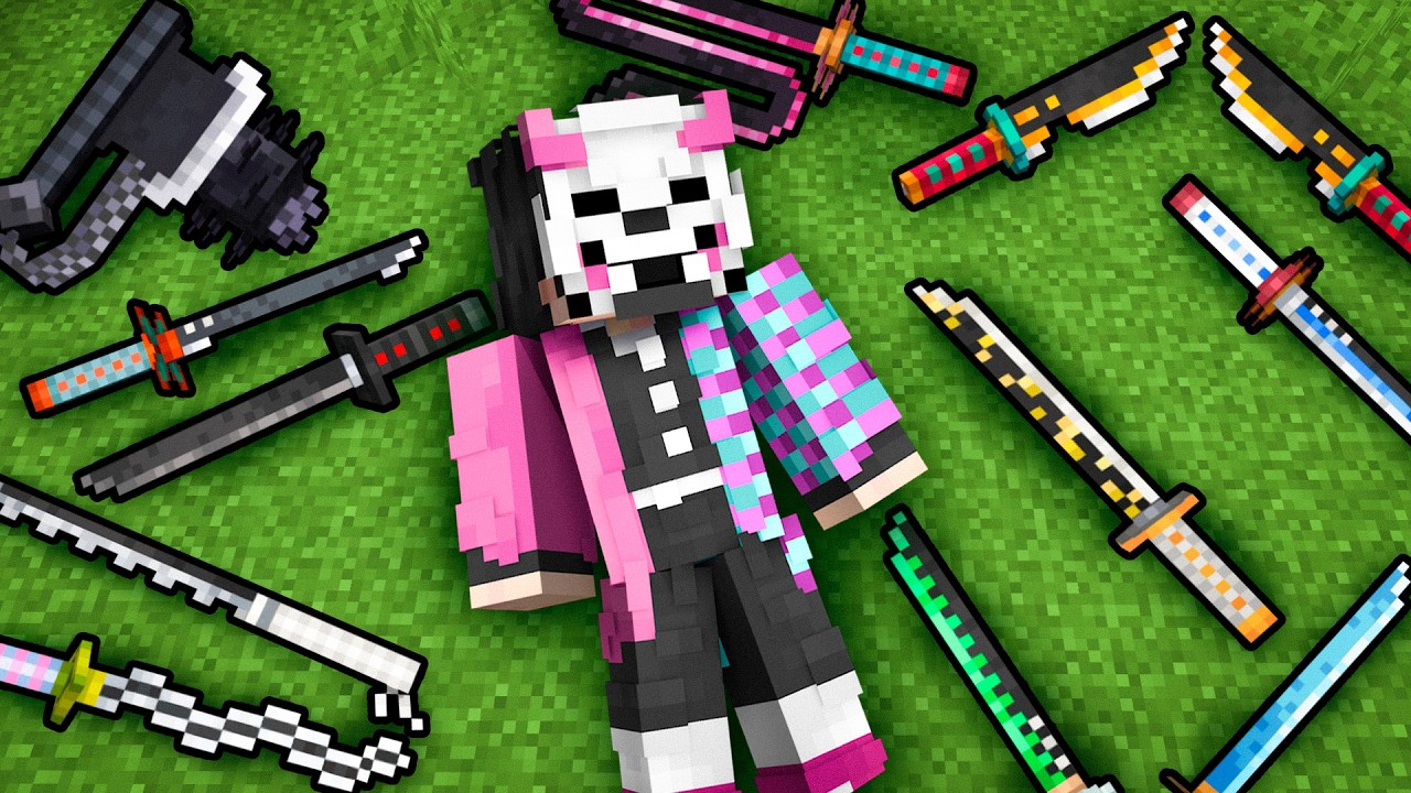 I Collected EVERY Demon Slayer Sword in Minecraft background