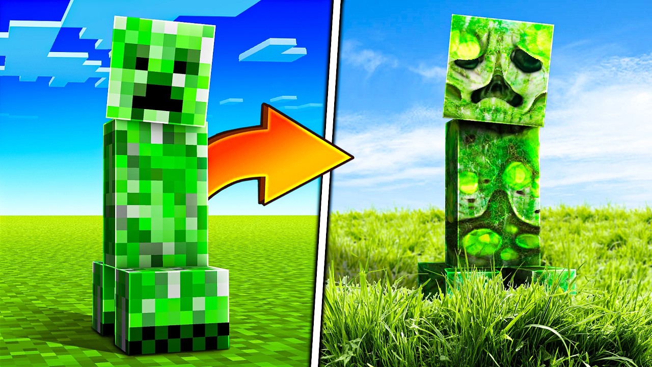 Minecraft, aber es wird IMMER REALISTISCHER... background