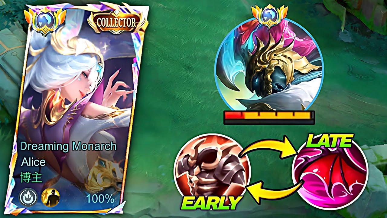 ALICE PERFECT DAMAGE + SUSTAIN BUILD FOR EARLY TO LATE GAME AGAINST ANNOYING JUNGLE ALPHA!! ЁЯШ▒ | MLBB backdrop