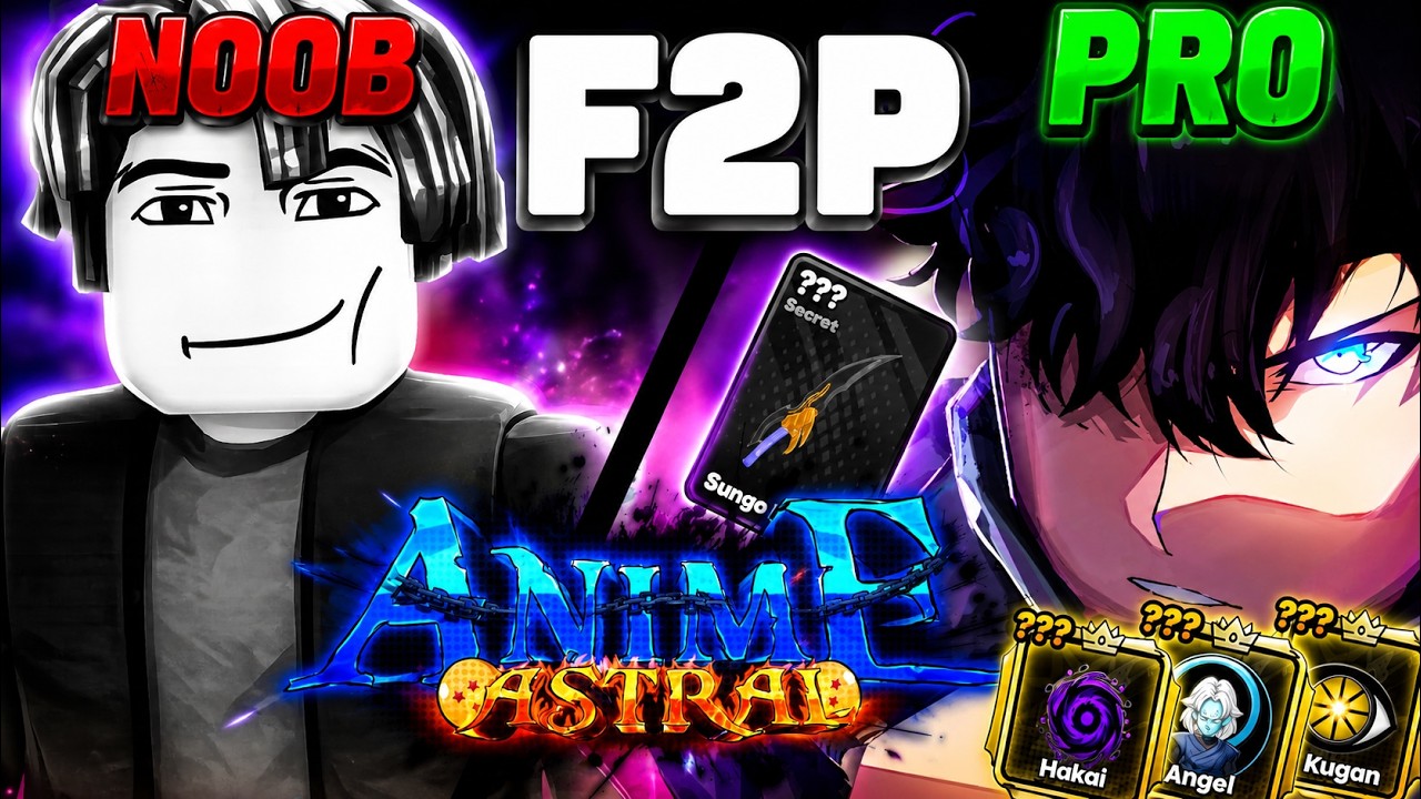 Going Noob To Pro FREE TO PLAY Only In Anime Astral!! Part 1!! F2P Beginner Guide!! (Roblox)