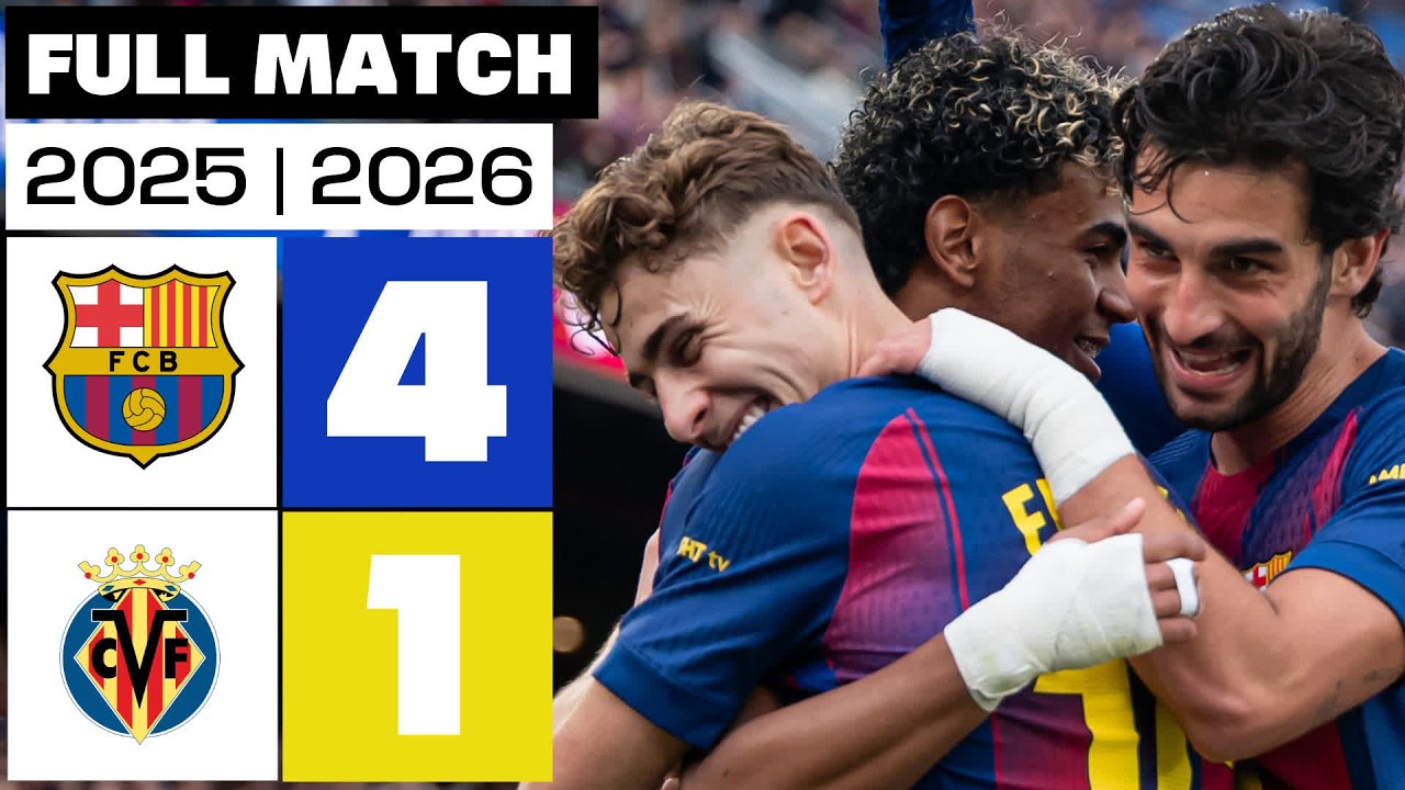 FC Barcelona 4 - 1 Villarreal CF 2025/26 PARTIDO COMPLETO background