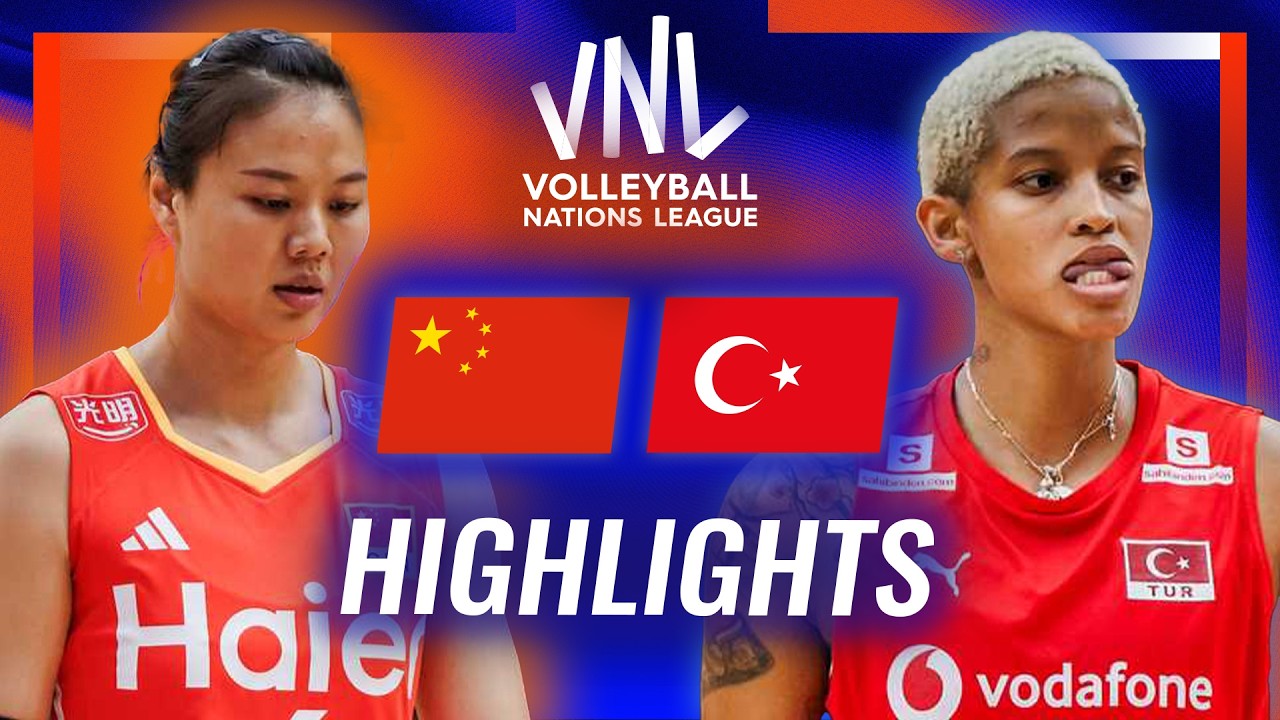 China ЁЯЗиЁЯЗ│ vs. T├╝rkiye ЁЯЗ╣ЁЯЗ╖ - Semi Final - Highlights | Women's VNL 2026 backdrop