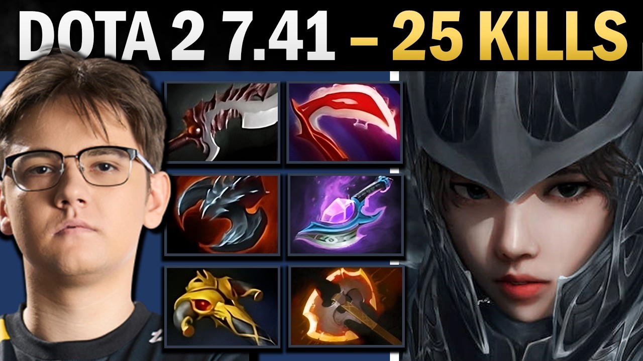 Phantom Assassin Dota 2 7.41 with 25 Kills and Arcane - Dota Gameplay background