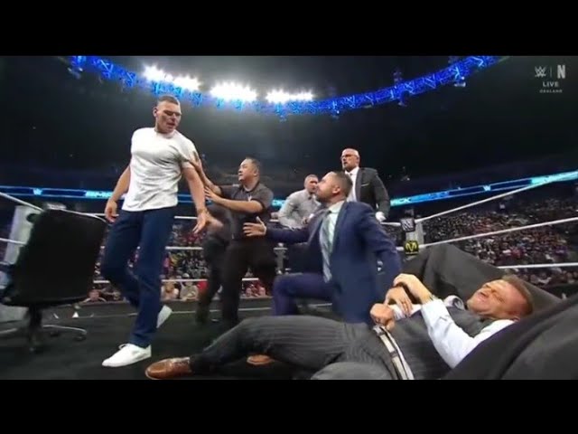 Gunther & Nick Aldis contract signing _WWE Smackdown 24 July 2026 backdrop