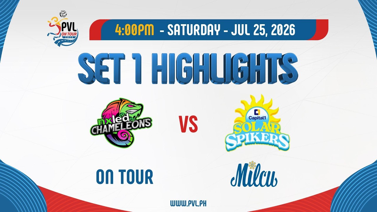 Nxled Chameleons vs. Capital1 Solar Spikers - 1st Set Highlights background