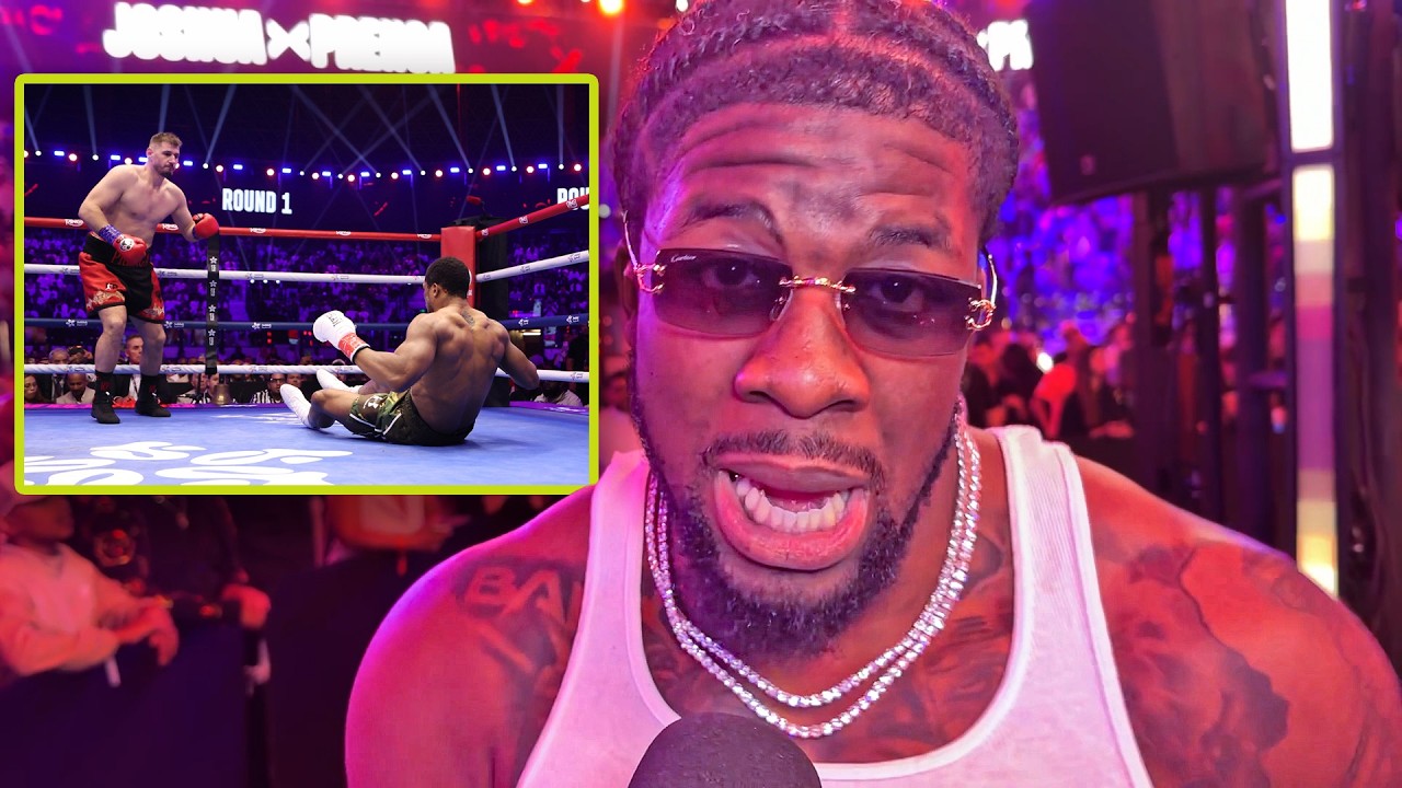 DRAMA! 'Anthony Joshua WAS COLD IN THERE!' - David Adeleye REACTS to PRENGA KNOCKDOWNS background