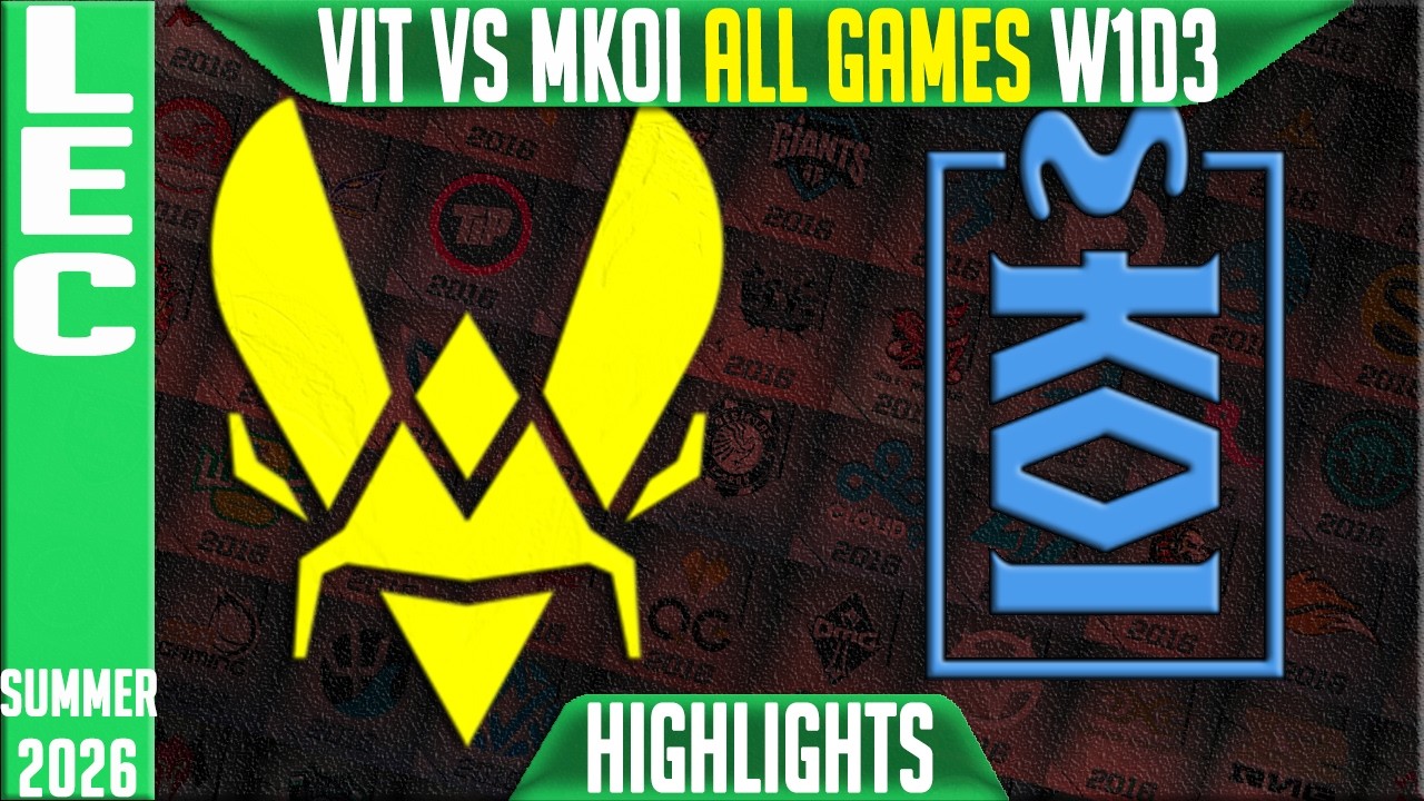 VIT vs MKOI Highlights ALL GAMES | LEC Summer 2026 W1D3 | Team Vitality vs Movistar KOI