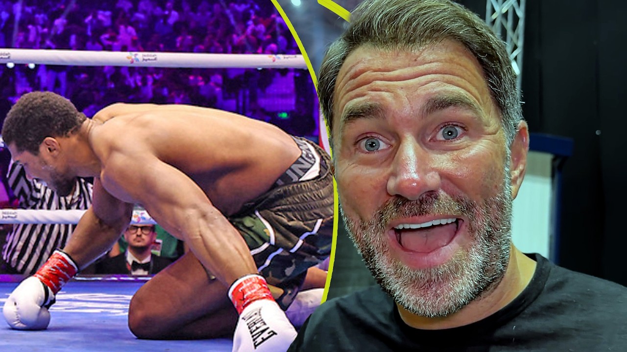 SHOCKED Eddie Hearn after Anthony Joshua KNOCKED DOWN TWICE: 'HE'S NOT THE FIGHTER HE ONCE WAS' backdrop