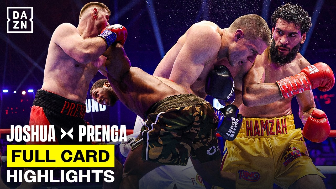 FULL CARD HIGHLIGHTS | Anthony Joshua vs. Kristian Prenga background