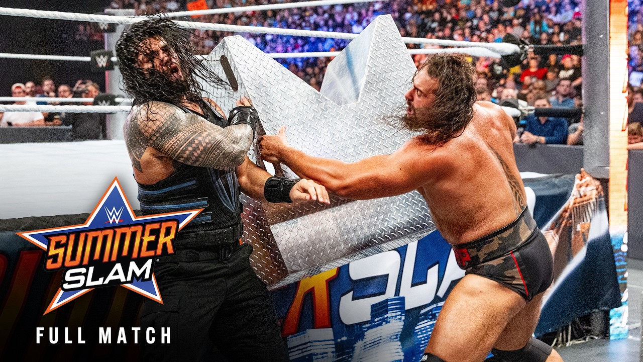 FULL SEGMENT: Roman Reigns brawls with Rusev: SummerSlam 2016 backdrop