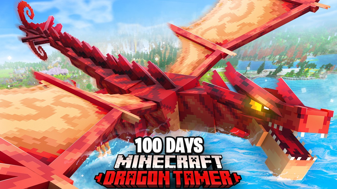 I Survived 100 Days as a DRAGON TAMER in Minecraft Hardcore...