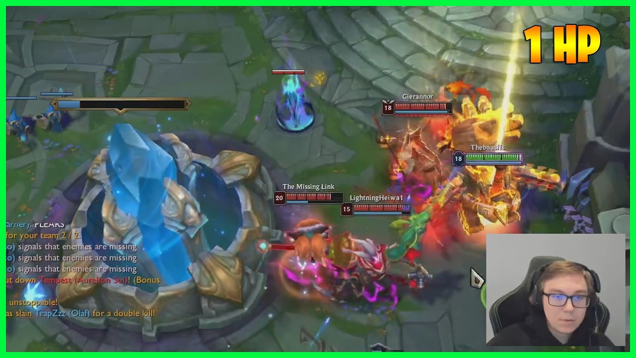 INSANE 1 HP Nexus Defense - LoL Daily Moments Ep 3421