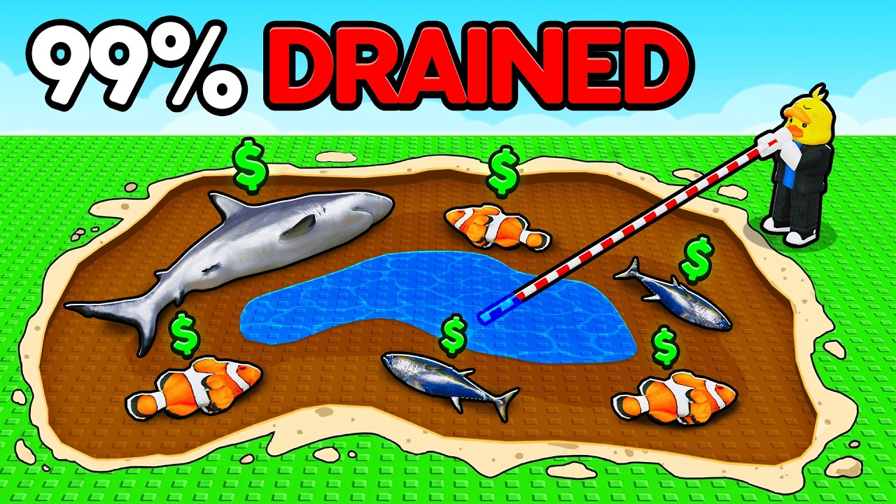 I Used a STRAW to Catch FISH in Roblox Lake Sipping!