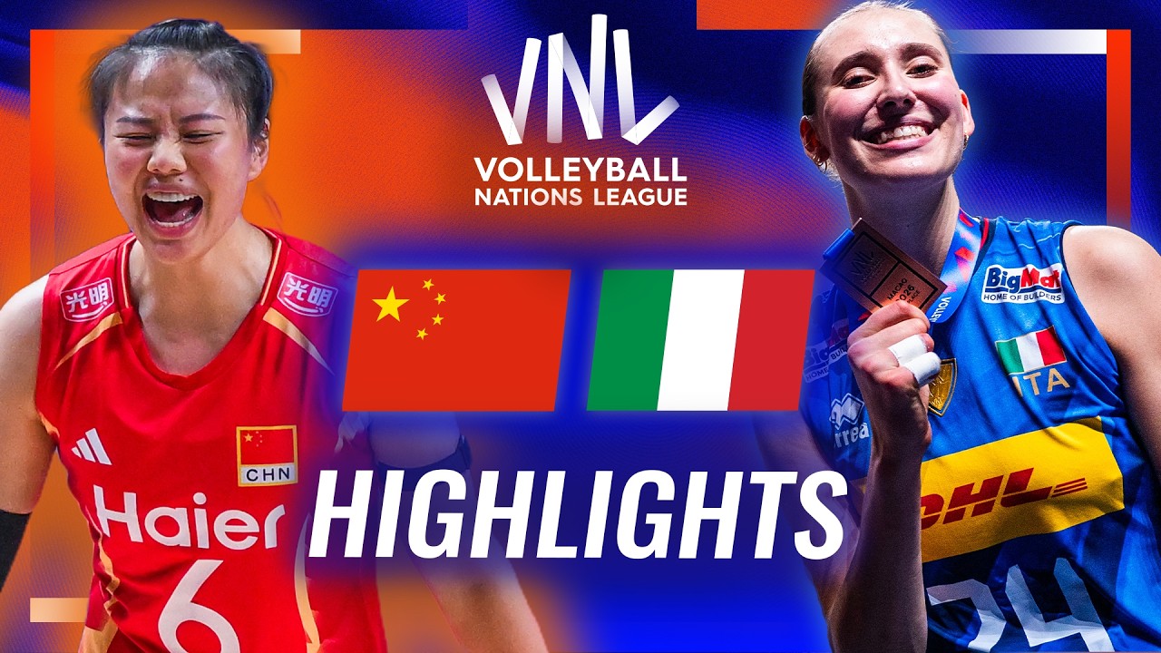 China ๐จ๐ณ vs. Italy ๐ฎ๐น - Bronze Match | Highlights | Women's VNL 2026 backdrop