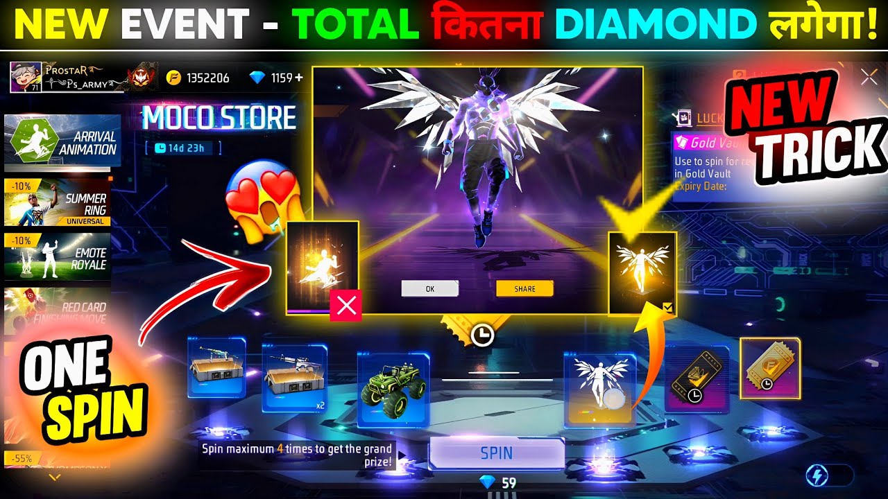 New Moco Store Event SpinЁЯШН| Achiever Steps Animation Spin | Free Fire New Event | FF New Event Today