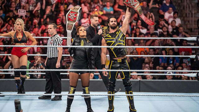 FULL MATCH: Seth Rollins & Becky Lynch vs. Baron Corbin & Lacey Evans | Extreme Rules Mixed Tag Team Match: WWE Extreme Rules 2019 backdrop