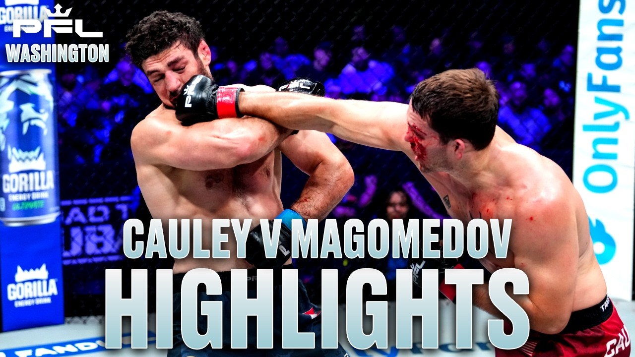 A WILD FIGHT!! | Sullivan Cauley v Rasul Magomedov - Fight Highlights | PFL Washington background