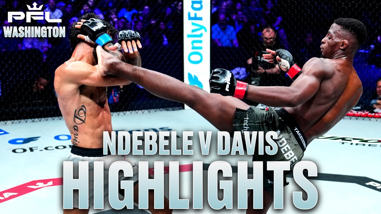 ONE TO WATCH! đ | Nkosi Ndebele v Brandon Davis - Fight Highlights | PFL Washington background