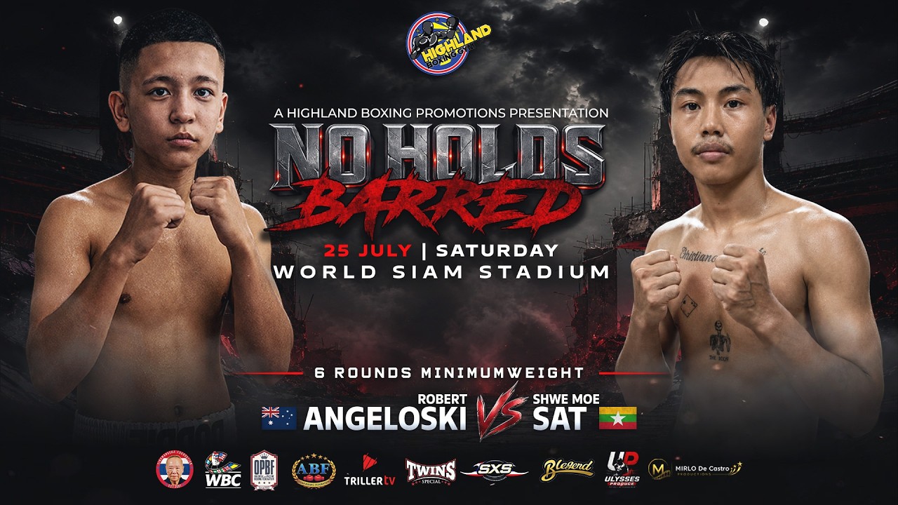 ROBERT ANGELOSKI 🇦🇺 VS SHWE MOE SAT 🇲🇲 | 6 ROUNDS MINIMUMWEIGHT | JULY 25, 2026 background