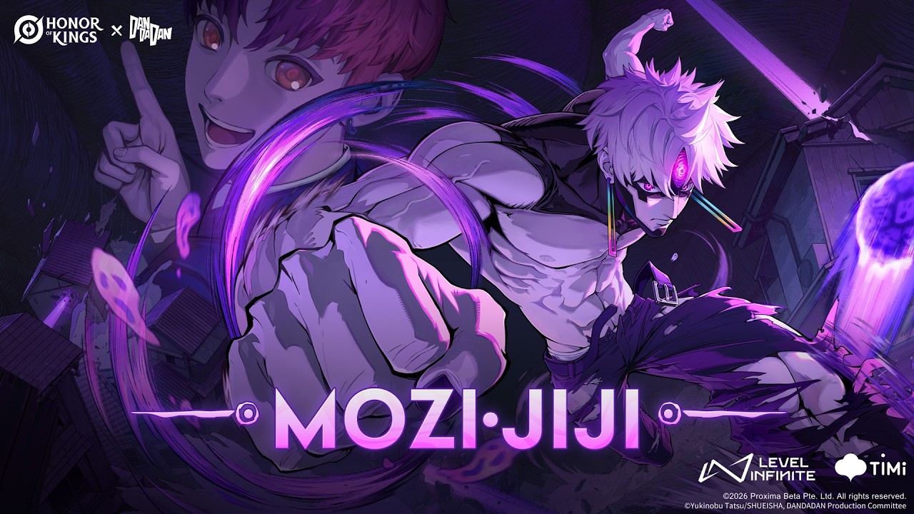 Skin Showcase | Mozi·Jiji | Honor of Kings × DAN DA DAN backdrop