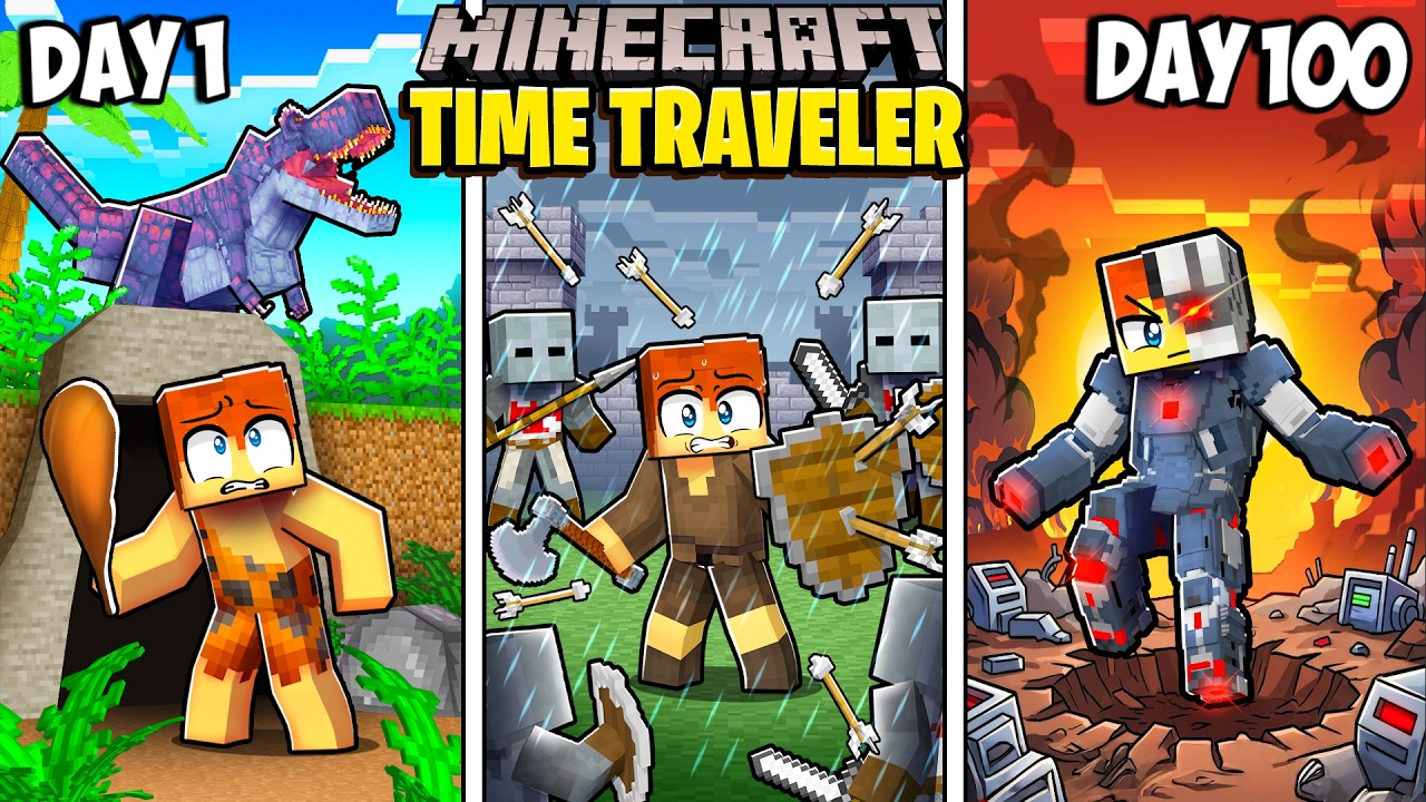 I Survived 100 Days as a TIME TRAVELER in Minecraft!