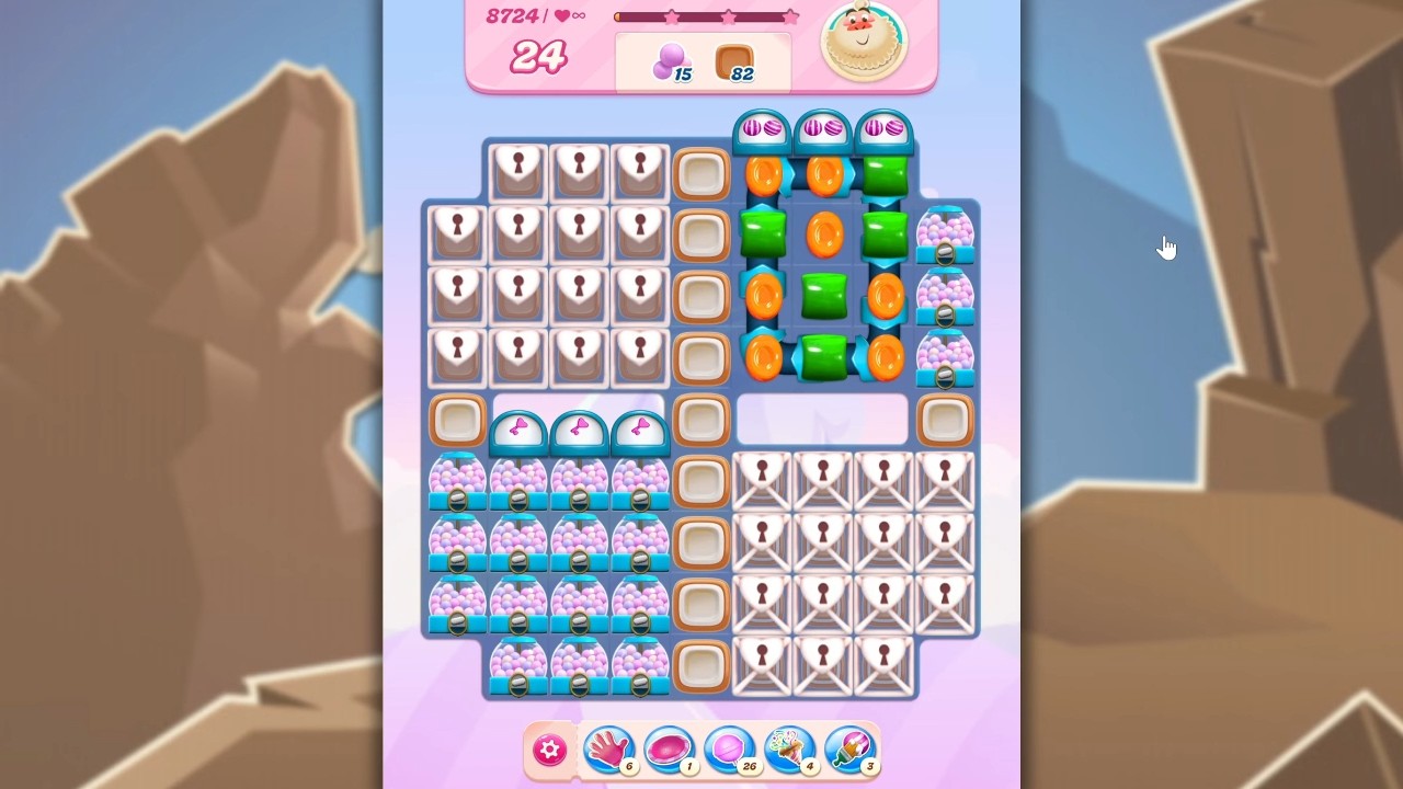 Candy Crush Saga LEVEL 8724 NO BOOSTERS (new version)🐟☑️