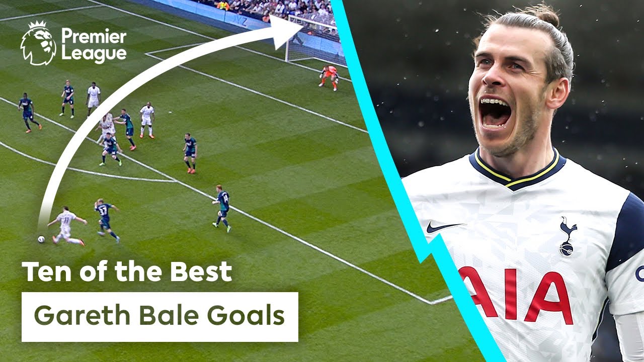 10 BEST Gareth Bale Goals | Premier League background