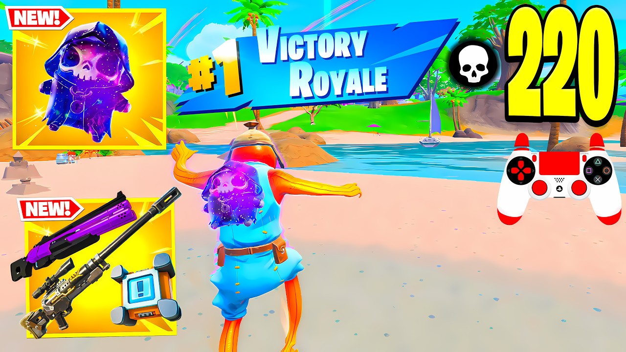 220 Elimination "Zero Build" Gameplay Wins (Fortnite Chapter 7 Season 3 New Season!)