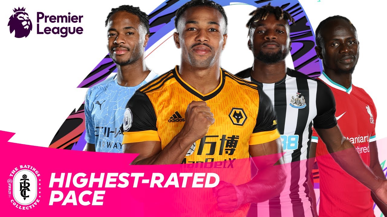 FASTEST Premier League Players in FIFA 21 | Traore, Saint-Maximin, Sterling, Mane | AD background