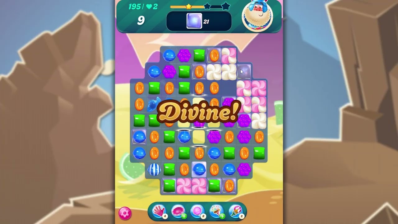 Candy Crush Saga Level 195 | NO BOOSTERS (New Version)