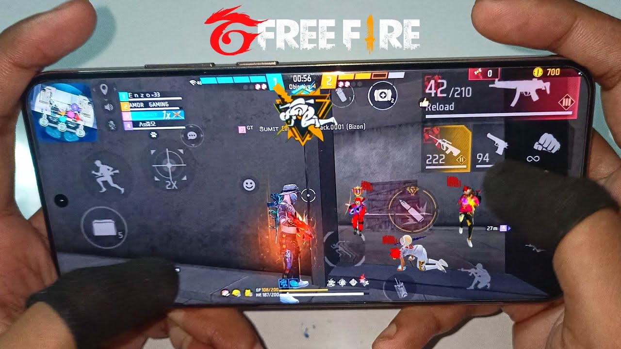 free fire gameplay 2 finger handcam π realme p3 ultra
