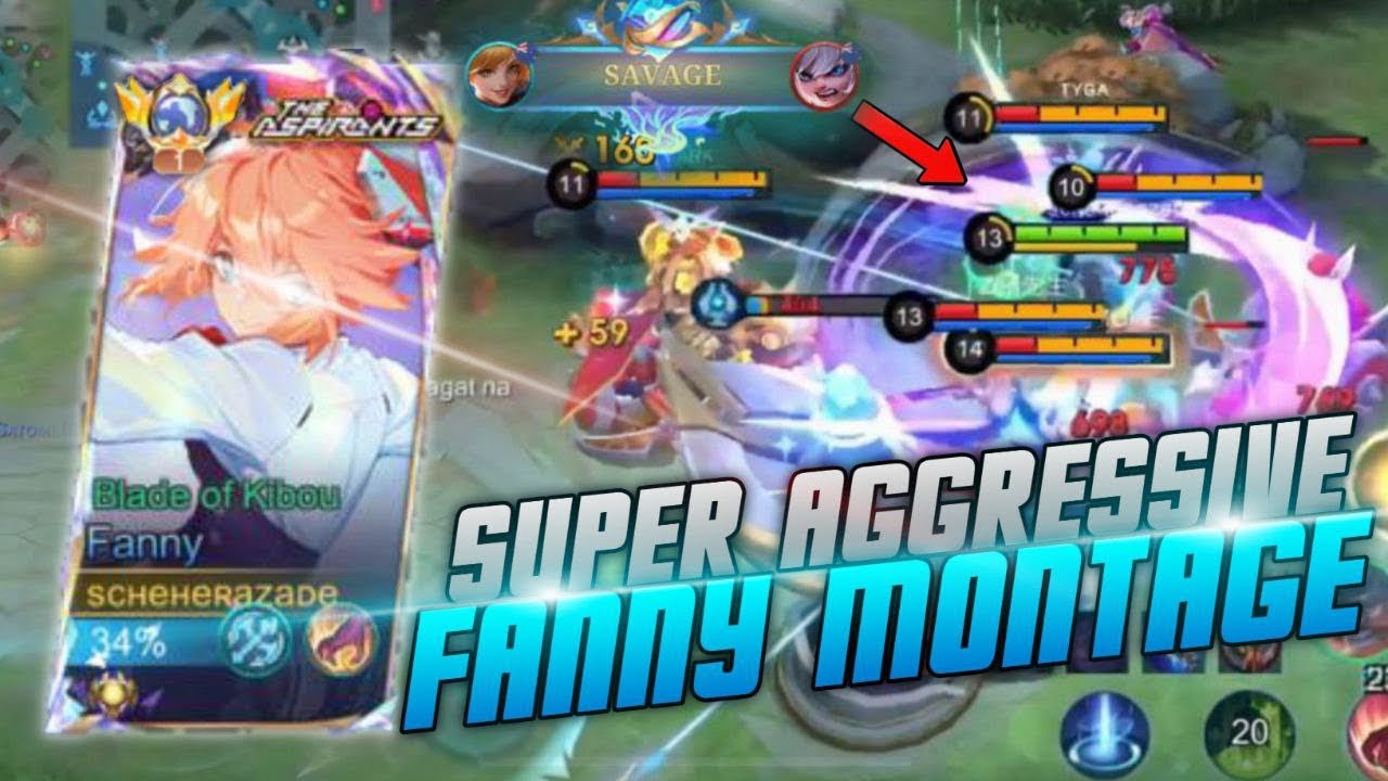 SUPER AGGRESSIVE NERFED FANNY MONTAGE PT 5 | MLBB