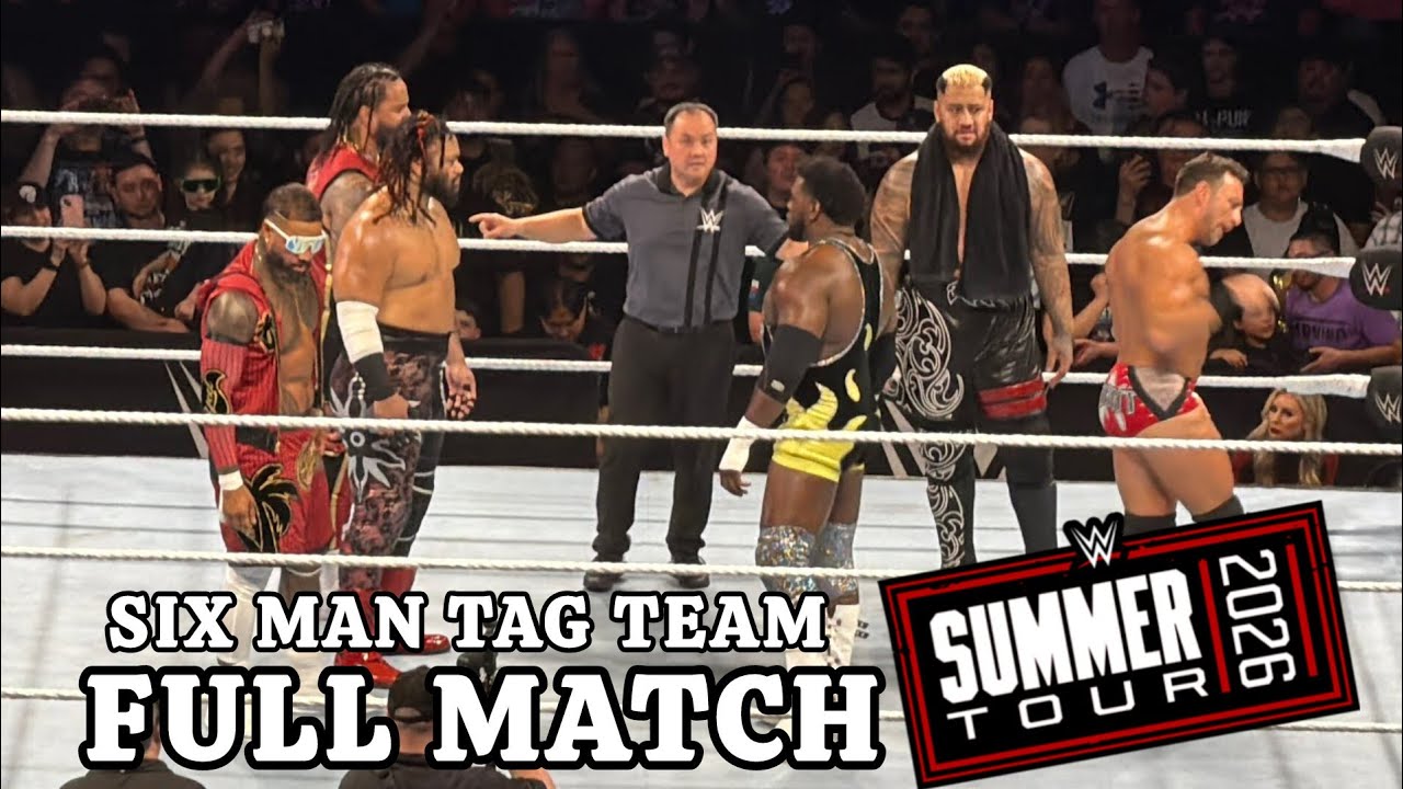 Jimmy Jey Uso & Jacob Fatu Vs LA Knight Royce Keys & Solo Sikoa Full Match || WWE Summer Tour 2026