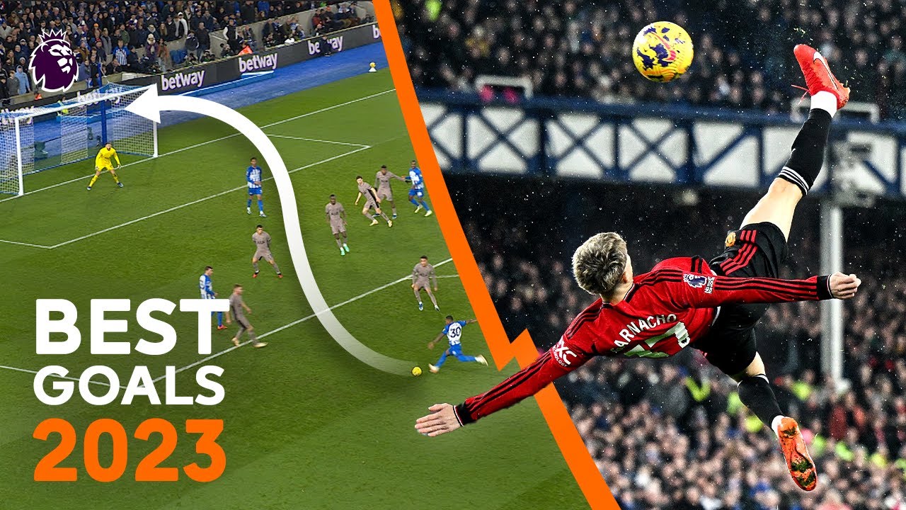 BEST Premier League Goals From 2023 Ft. Garnacho, Haaland & Salah background