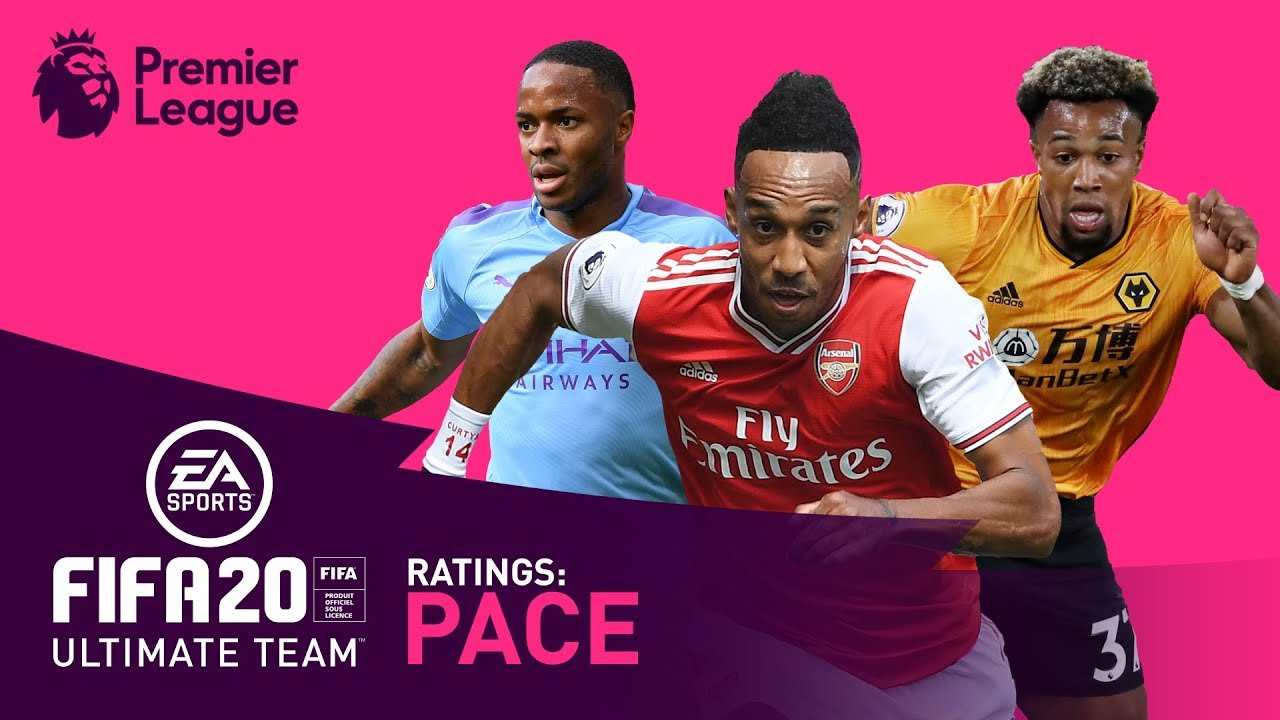 FASTEST Premier League Player? | Traore, Sterling, Aubameyang | FIFA 20 | AD background
