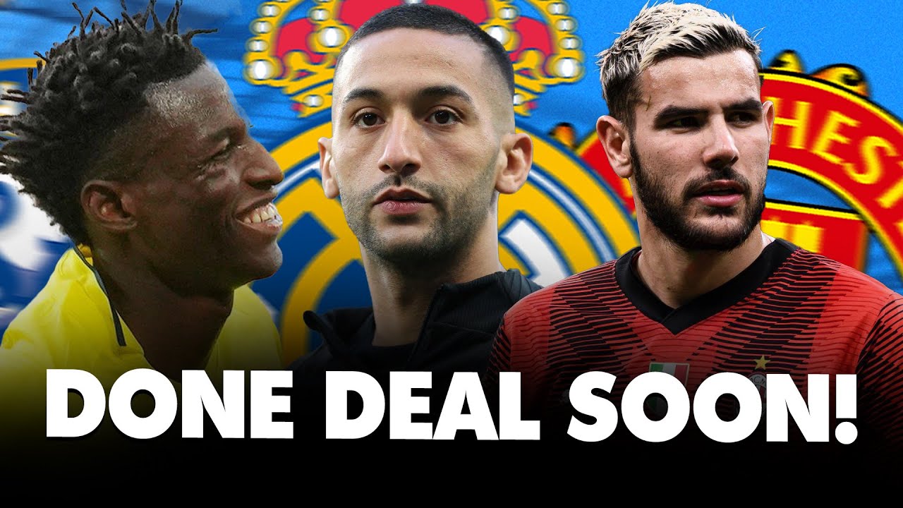 🚨🤯 CHELSEA TO PAY CLAUSE! THEO & MAN UNITED, ZIYECH, REAL MADRID SIGNING… background
