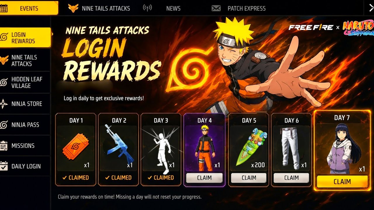 Naruto Chapter 3 Event 😱 Free Fire |