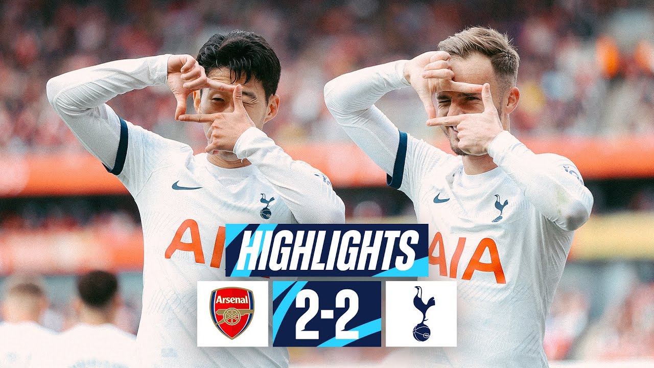 ARSENAL 2-2 TOTTENHAM HOTSPUR // PREMIER LEAGUE HIGHLIGHTS // HEUNG-MIN SON DOUBLE IN THE DERBY background