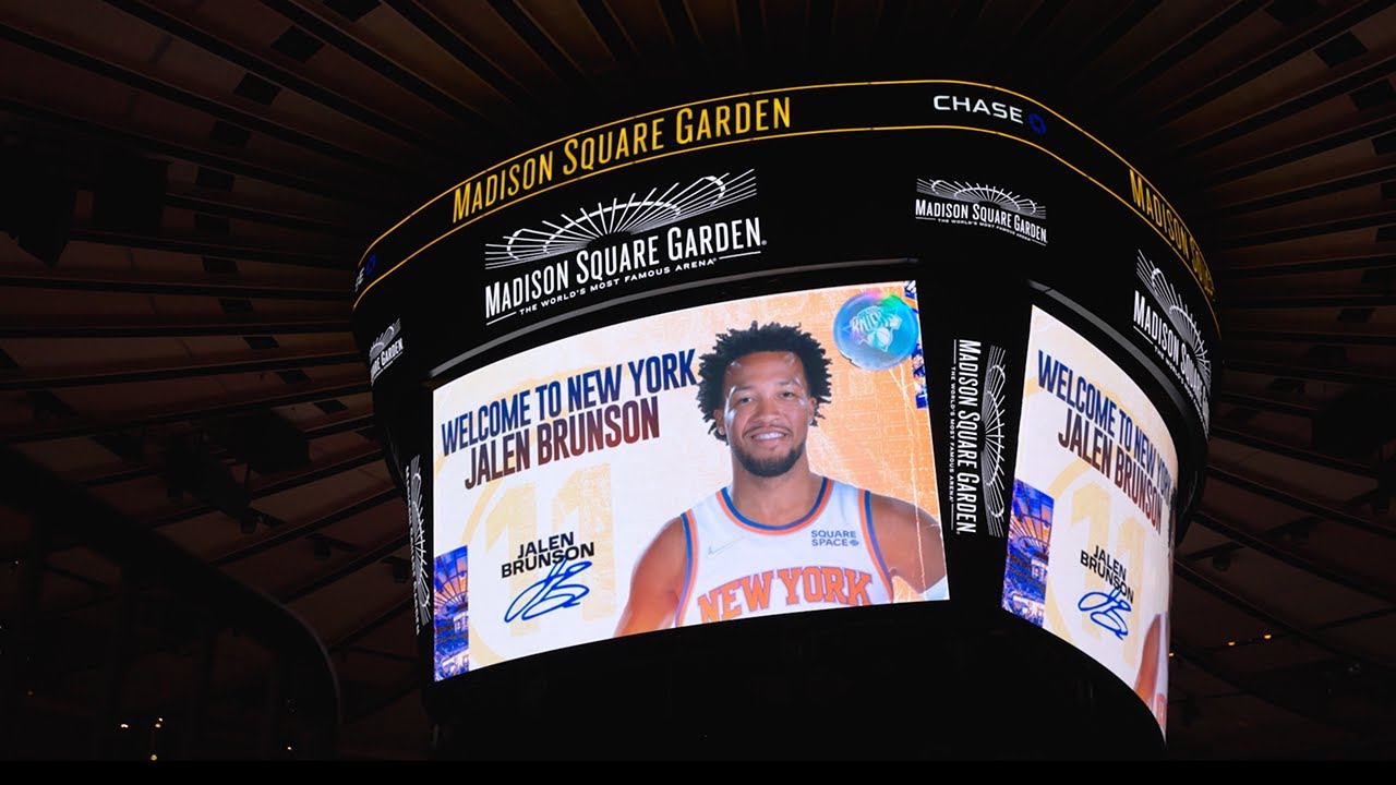Behind the Scenes look at Jalen Brunson's New York Welcome background
