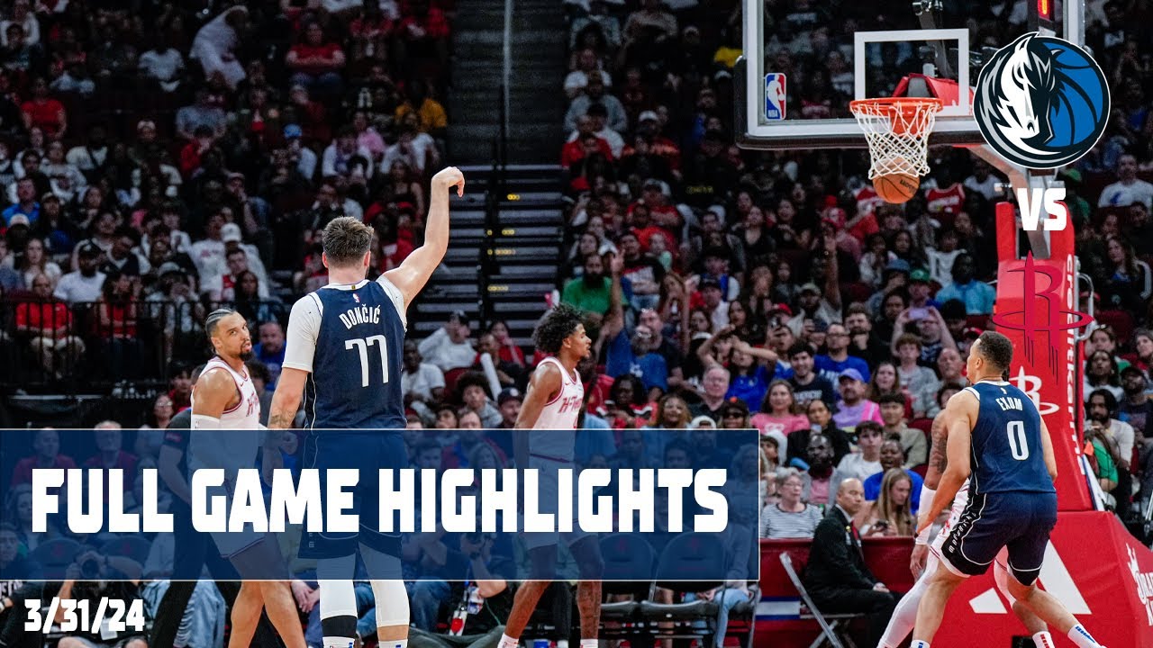 Luka Doncic (47 points) Highlights vs. Houston Rockets | 3/31/24 background