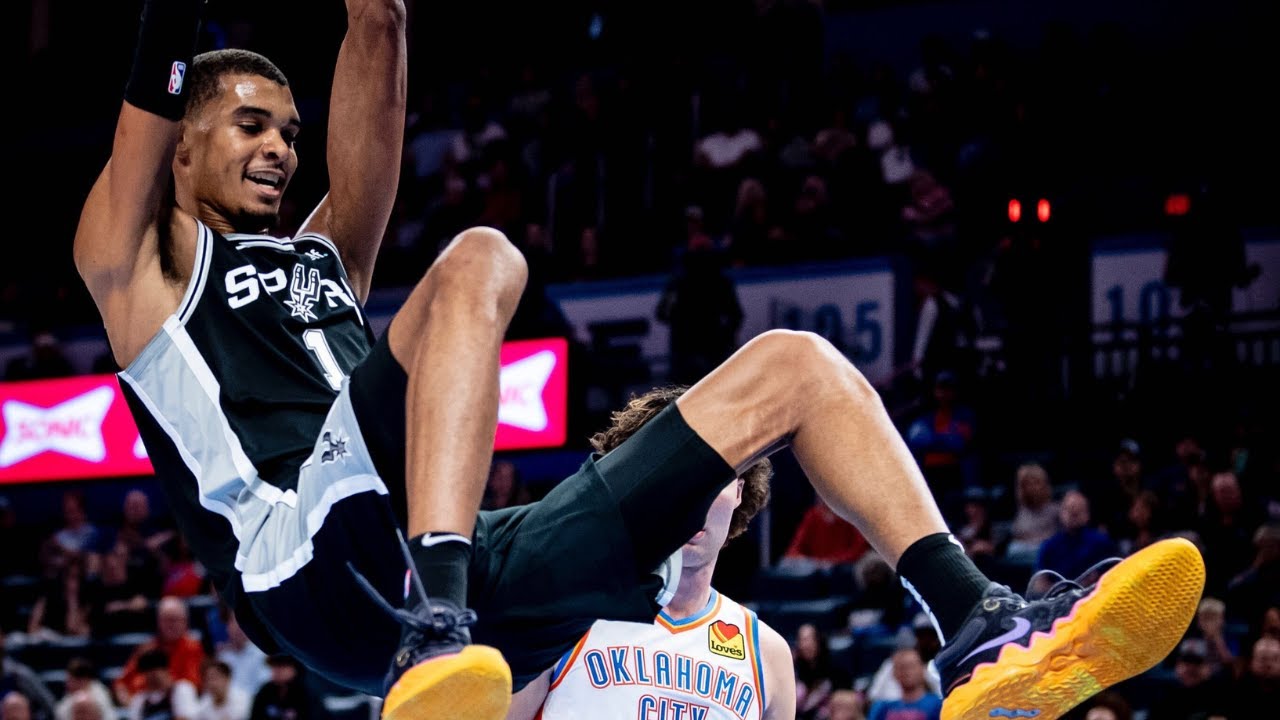 Highlights: Victor Wembanyama's 20 PTS, 5 REB vs OKC | 2023-24 San Antonio Spurs Season background
