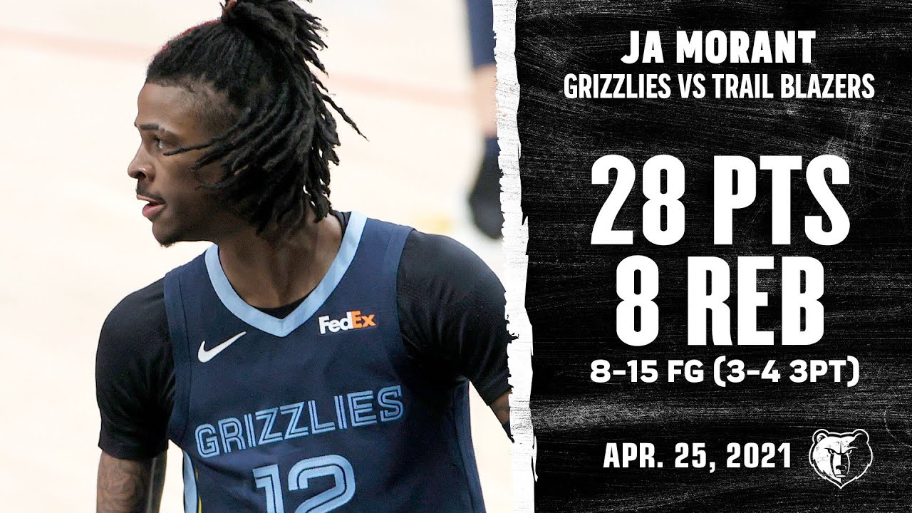Ja Morant CALLS GAME! Unstoppable vs Portland Trail Blazers Full Highlights | NBA Season 2020-21 background