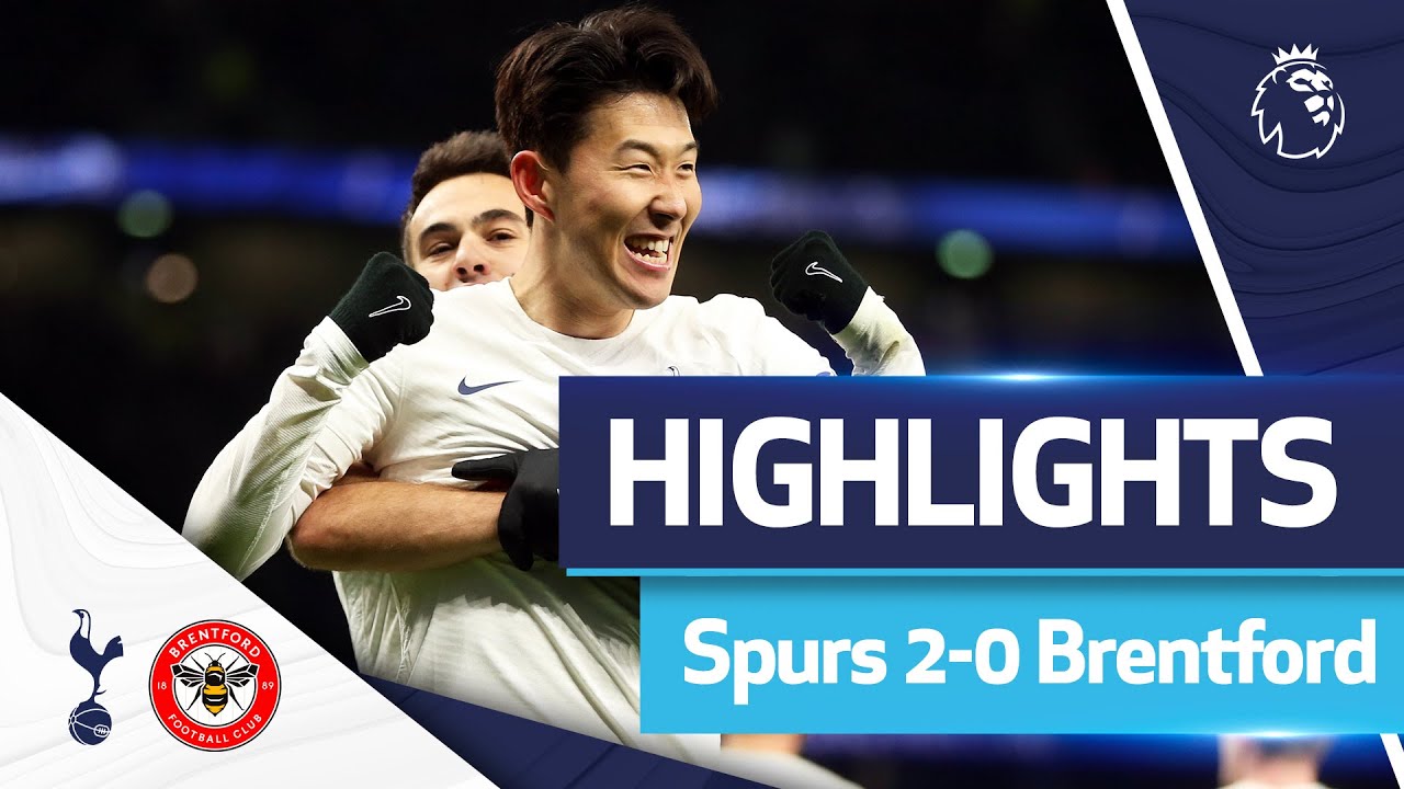 Sonny’s Spider-Man celebration in Brentford win | HIGHLIGHTS | Spurs 2-0 Brentford background