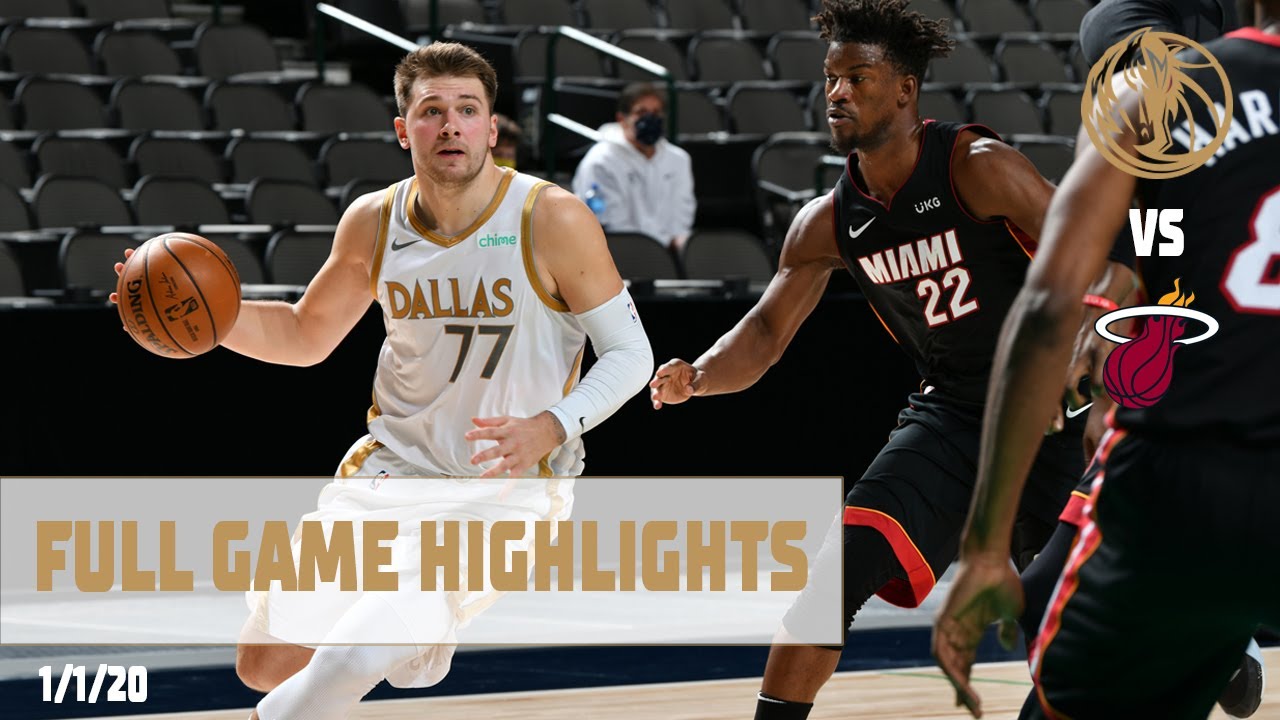 Luka Doncic (27-15-7) Highlights vs. Miami Heat background