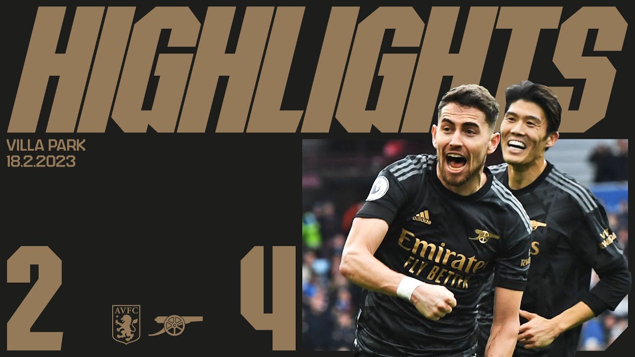 HIGHLIGHTS | Aston Villa vs Arsenal (2-4) | Saka, Zinchenko, Jorginho and Martinelli score! background