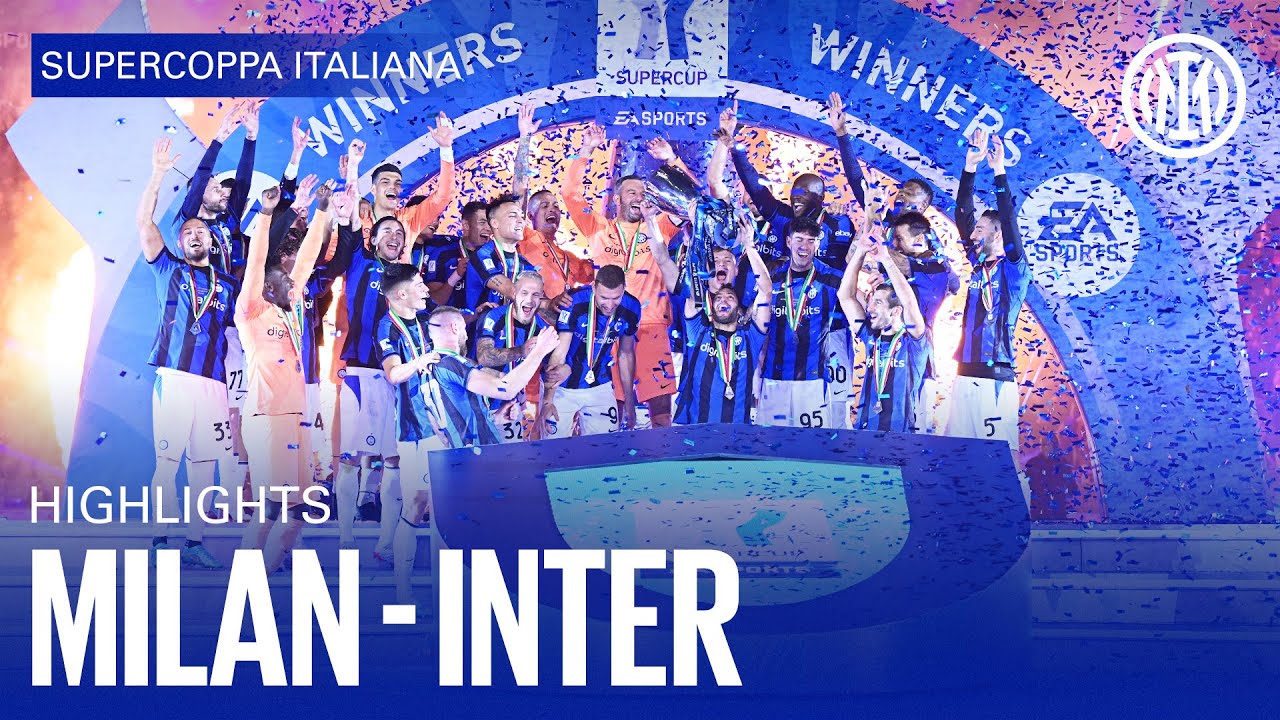 MILAN 0-3 INTER | HIGHLIGHTS | SUPERCOPPA ITALIANA ⚫🔵🇬🇧 background