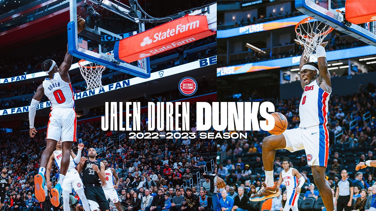 10 Minutes of Jalen Duren Dunks | 2022-23 Season | Pistons TV background