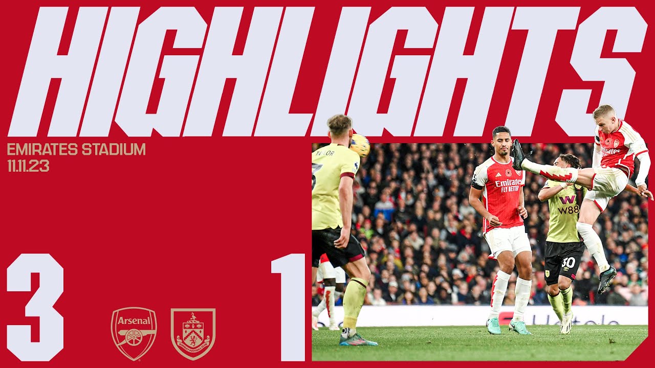 ZINCHENKO WITH A SCISSORS KICK! | Arsenal vs Burnley (3-1) | Trossard, Saliba, Zinchenko