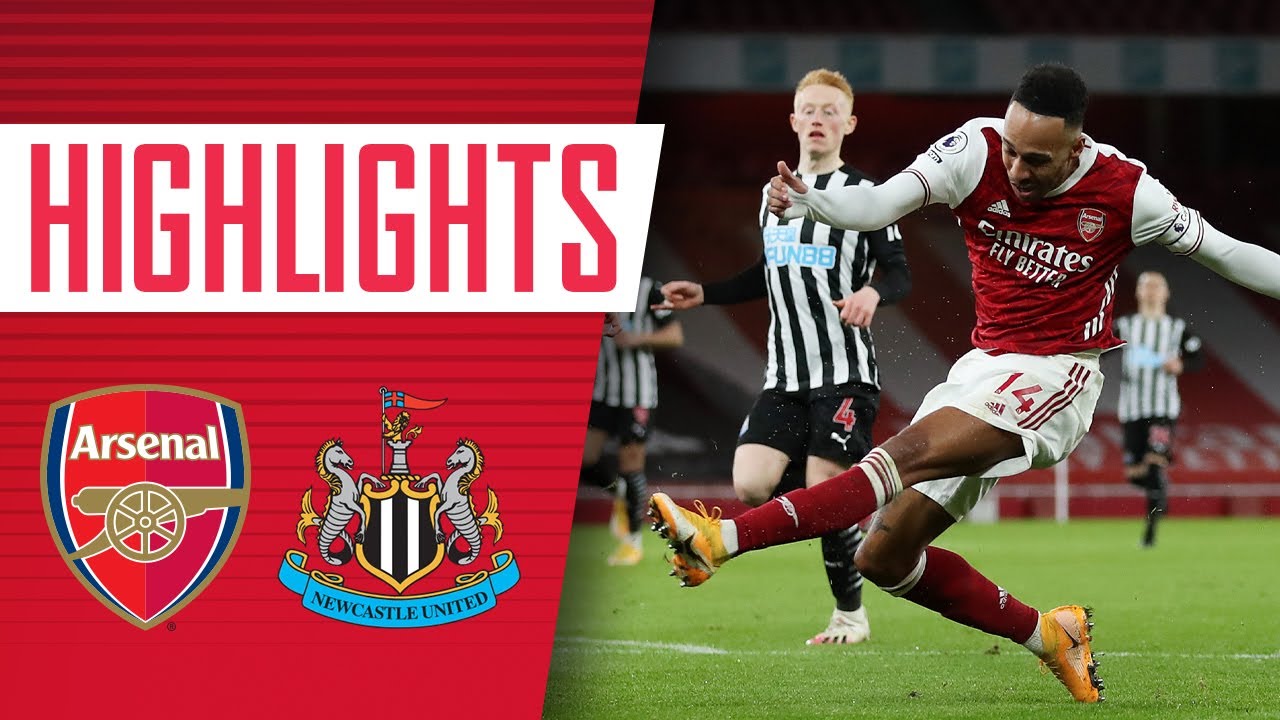 HIGHLIGHTS | Auba strikes twice and Saka nets! | Arsenal vs Newcastle (3-0) | Premier League background