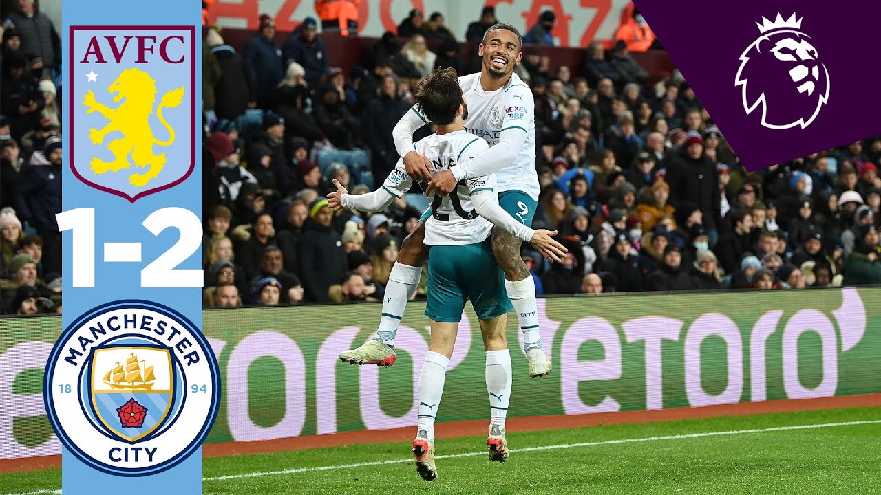 BERNARDO VOLLEY! | MAN CITY HIGHLIGHTS | Aston Villa 1-2 City | Dias, Bernardo Silva & Watkins Goals background